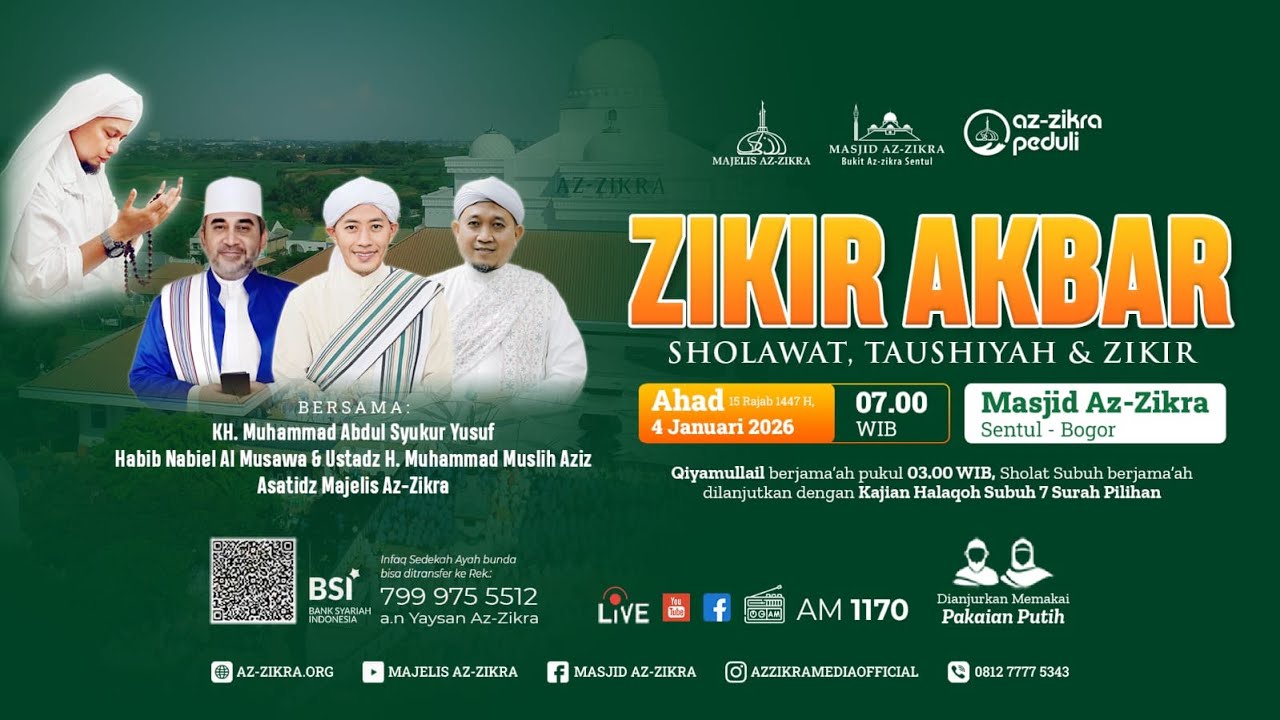 🔴 LIVE ZIKIR AKBAR BULANAN | MASJID AZ-ZIKRA SENTUL