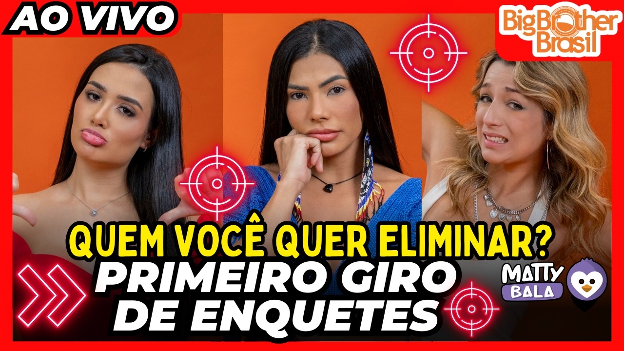 🚨 PRIMEIRO GIRO DE ENQUETES ENTRE JORDANA, MARCIELE e SAMIRA  // PARED&Atilde;O ao vivo BBB 26 #bbb #BBB26