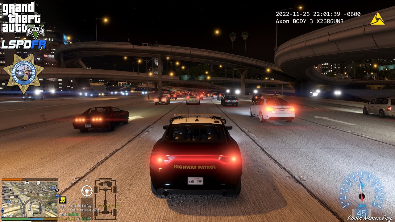 GTA V - LSPDFR 0.4.9🚔 - SAHP/CHP - Highway Patrol - ALPR Alerts | Stolen Vehicles - 4K