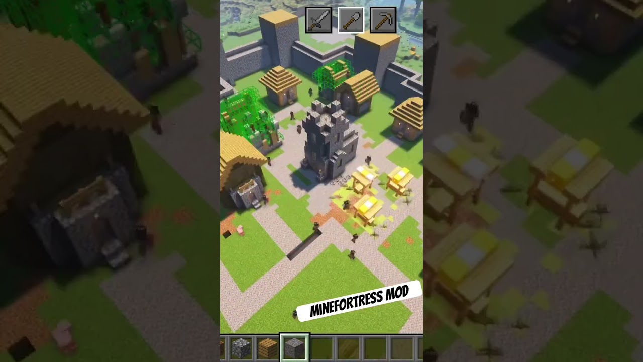 Building something large in RTS like way with MineFortress mod for #minecraft #gaming #rts