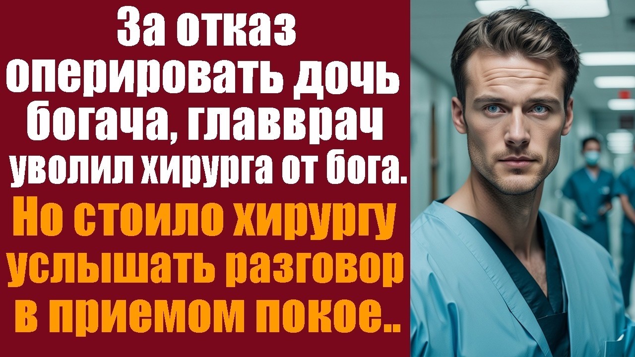 За отказ оперировать дочь богача, главврач уволил хирурга от бога. Но стоило хирургу услышать...