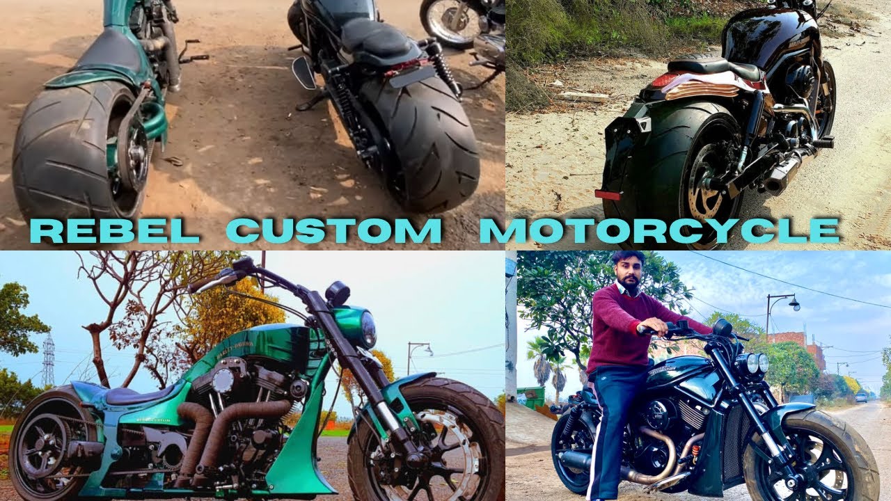 Rebel customs ludhiana | custom motorcyles | air suspension | wide tyre bikes