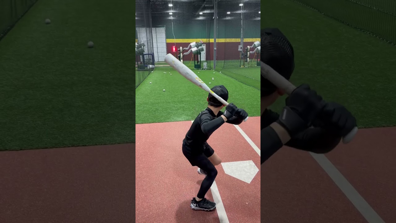 Maxing out the pitching machine #battingpractice #baseball #baseball #baseballlove #basebroz #dbat