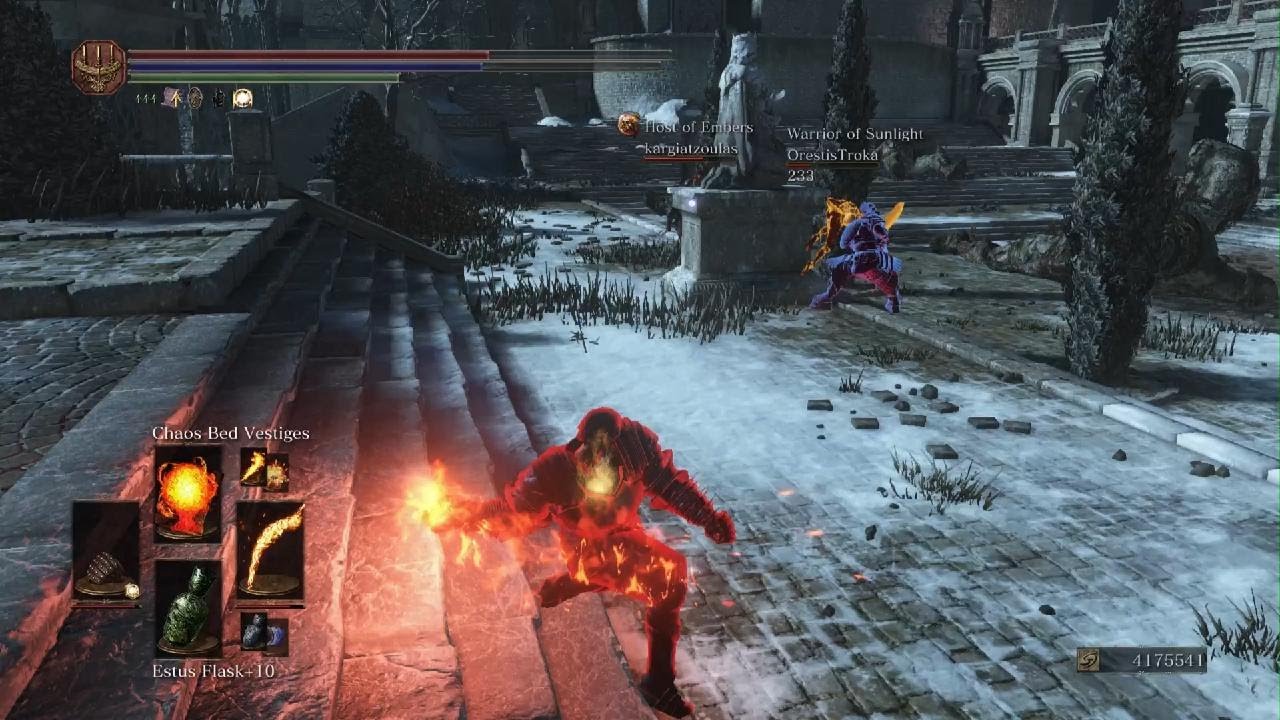 This is perhaps the greatest bomb throw kill in the history of dark souls