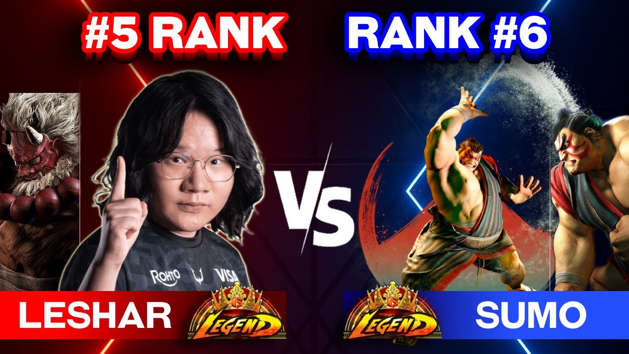 SF6 ▰ LESHAR (#5 Rank Akuma) vs SUMO (#6 Rank E.Honda) ▰ Street Fighter 6 Replays