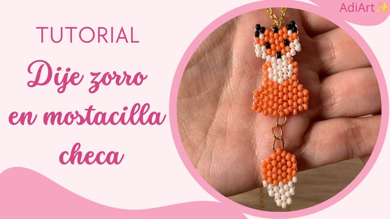 Tutorial como hacer figura de zorro en mostacilla checa o miyuki / dije de zorro puntada ladrillo