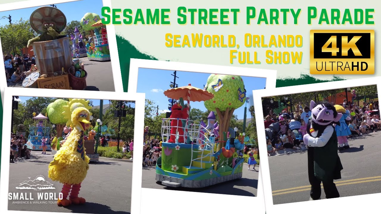 Sesame Street Party Parade - SeaWorld, Orlando - 4K Full Show