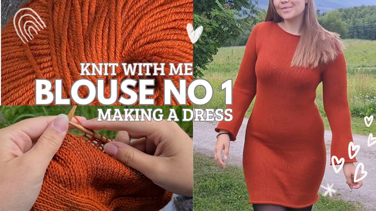 Turning Blouse No 1 by Myfavoritethings.knitwear Into A Dress - Knit with me // Project Vlog