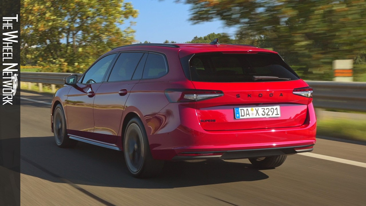 2025 Skoda Superb Combi SportLine | Carmine Red | Driving, Interior, Exterior