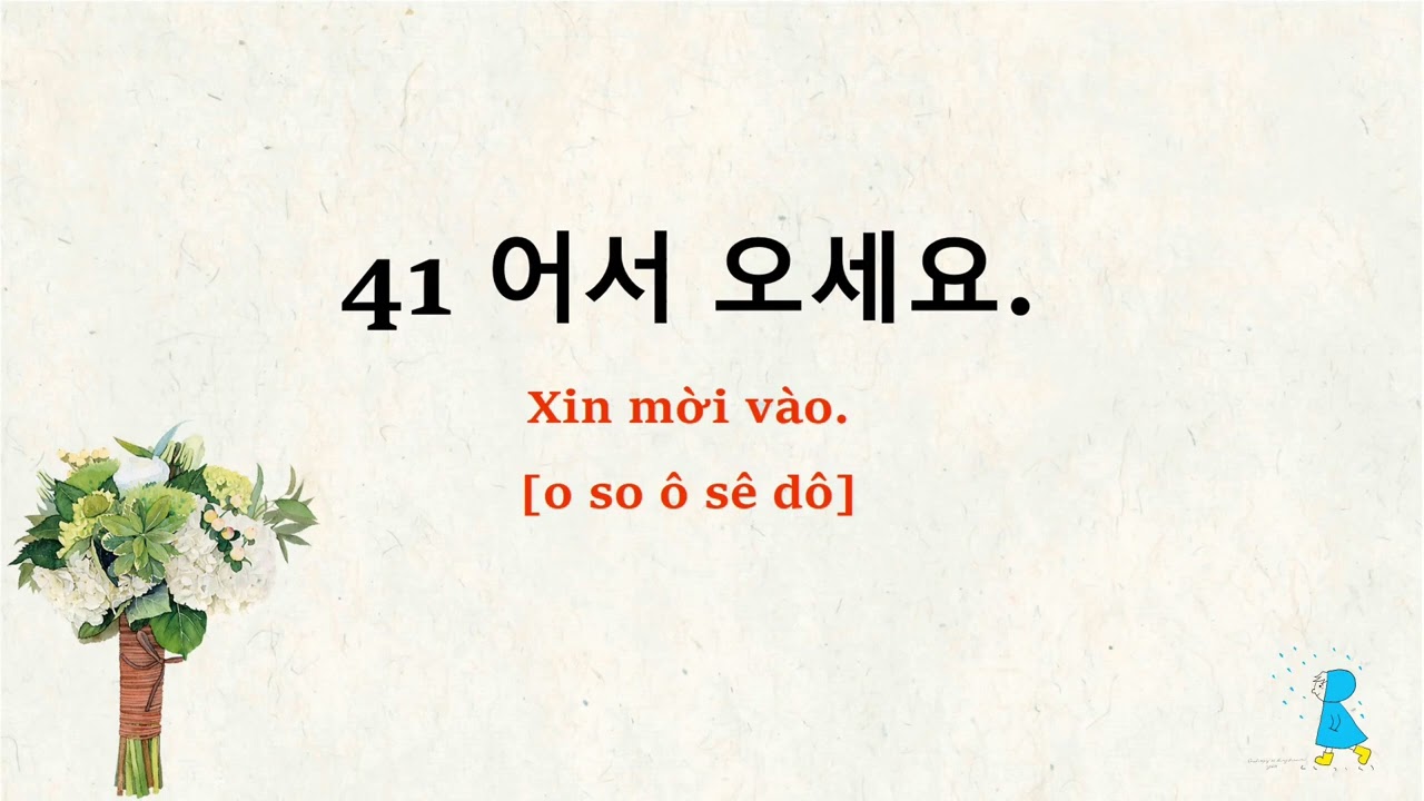 100 câu tiếng Hàn thông dụng 🇰🇷🇰🇷 Phiên bản đọc chậm hơn ~~ 