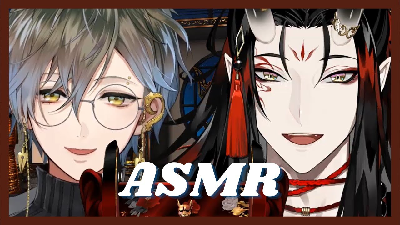 Ike(ft. Vox) doing ASMR triggers 【Ear rubbing, ear cupping, tapping, onomatopoeia, gentle whispers 】