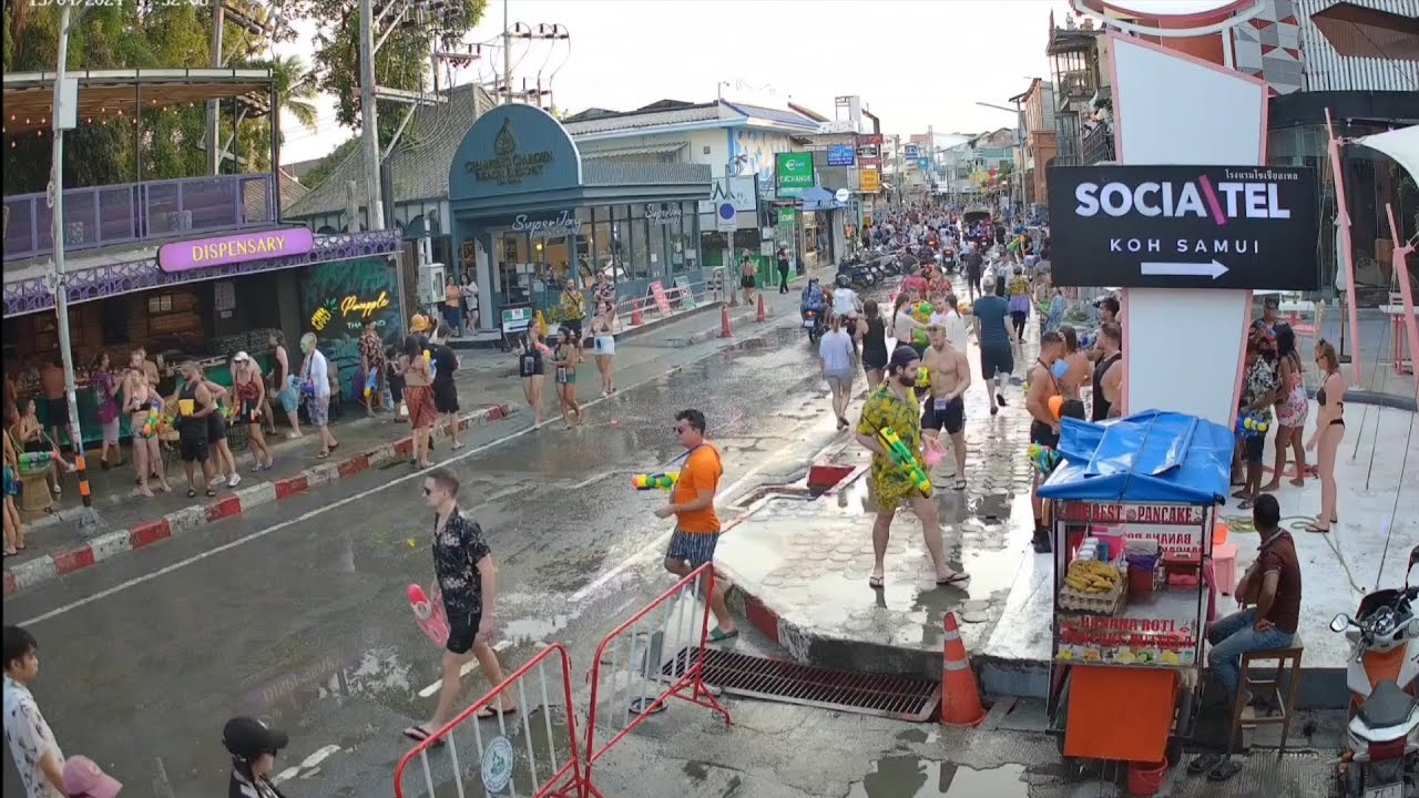 Livecam4k | Maha Songkran World Water Festival | Thailand 🇹🇭 4k