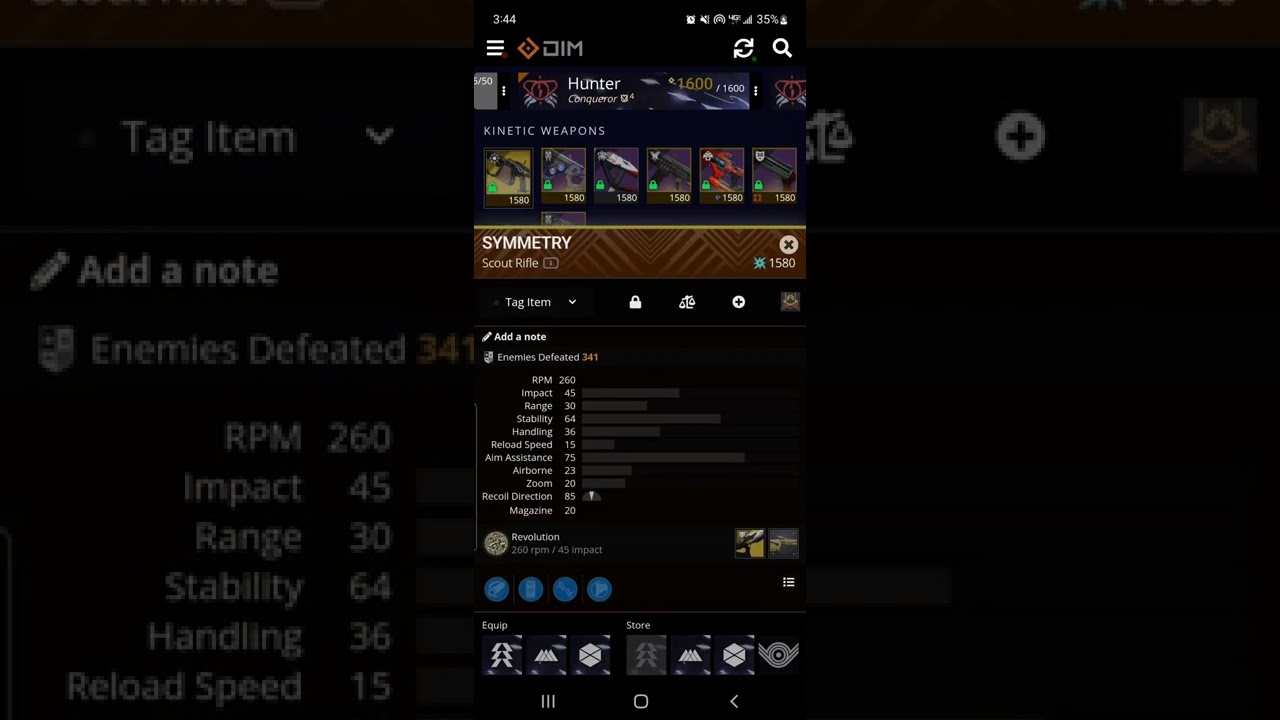 Telesto is everywhere even in destiny item manager