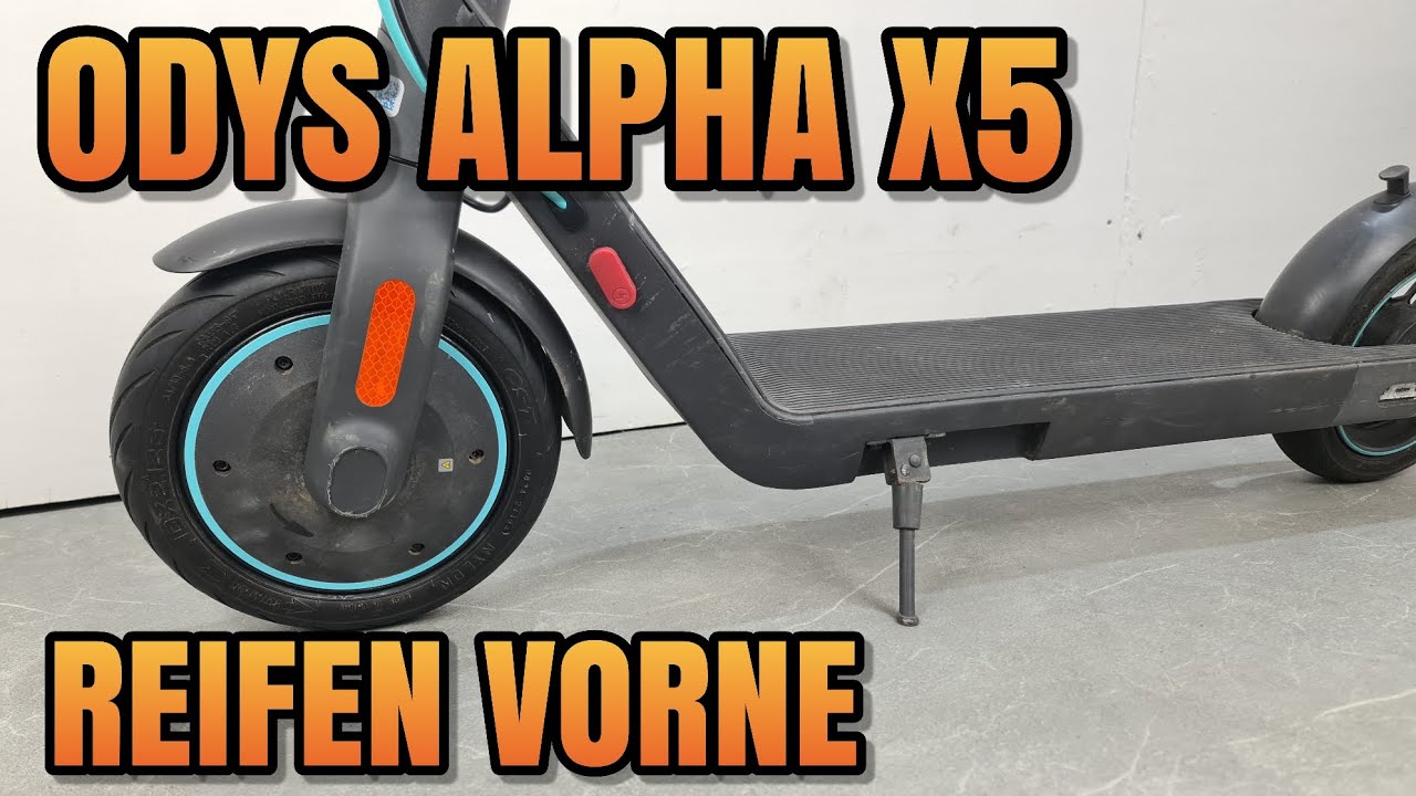 Odys Alpha X5 Reifen wechseln vorne Reparatur E-Scooter