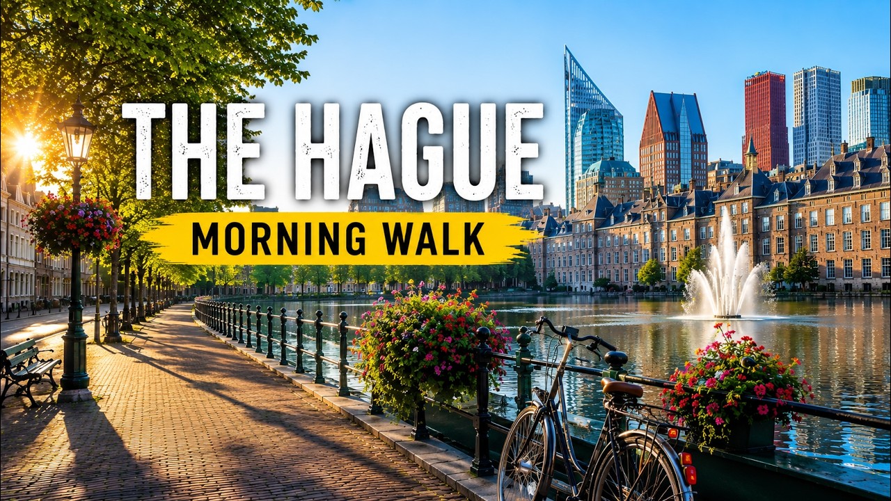 The Hague Morning Walk in 4K 🇳🇱 | Sunny City Atmosphere & Relaxing Streets