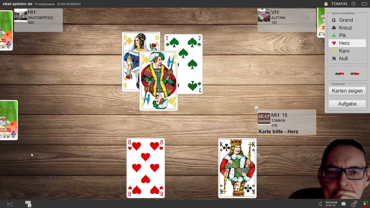 Cent-Skat skat-spielen.de mit SKATDEPP302 & ALFONA #952