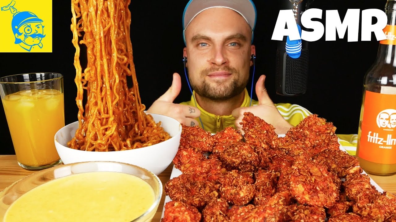 ACMP Я ем куриные наггетсы Doritos с рамэном 💛💙 (русские субтитры, мукбанг) - GFASMR