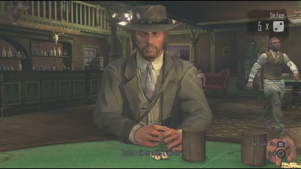 How to win Liar's dice in rdr1 red Dead Redemption 1
