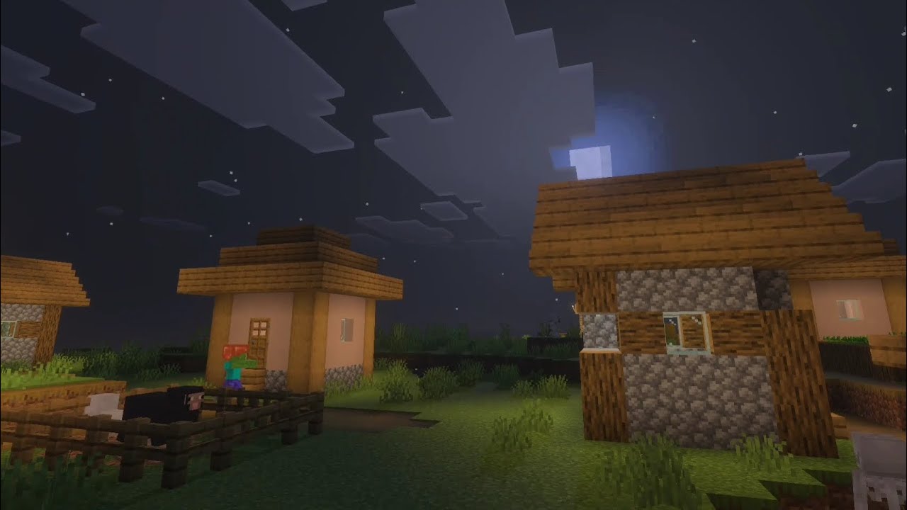 Midnight Serenity in Minecraft 🌙 | Calm Village Ambience 