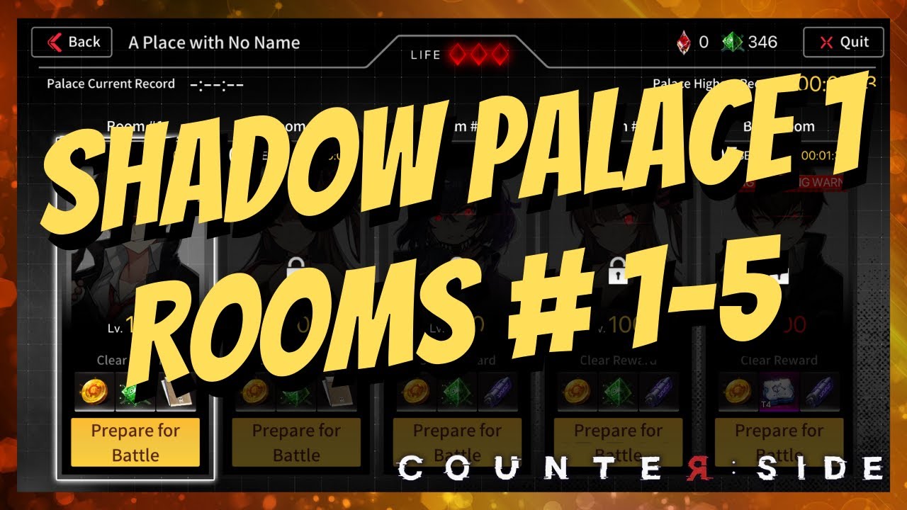[Counter:Side SEA] How to Clear Shadow Palace 1 - Rooms 1 to 5