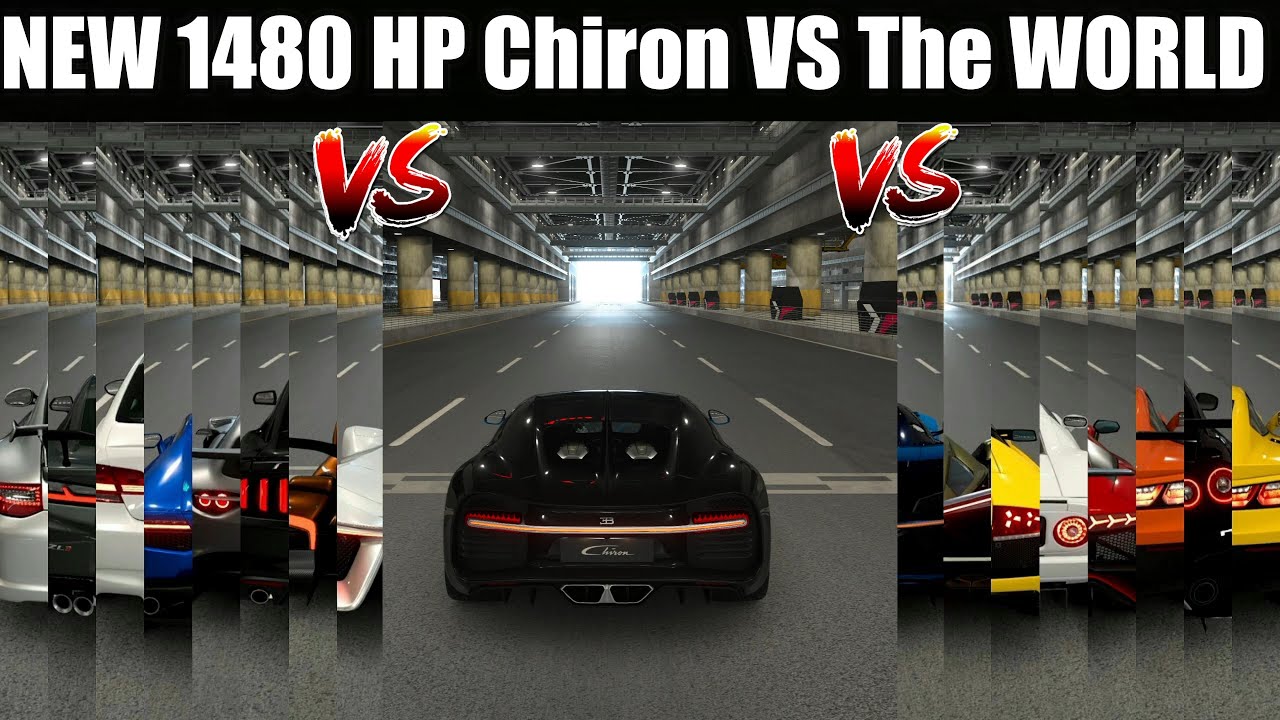 GRAN TURISMO 7 | 1480HP BUGATTI CHIRON VS THE WORLD | 2000 METER DRAG RACE BATTLE |