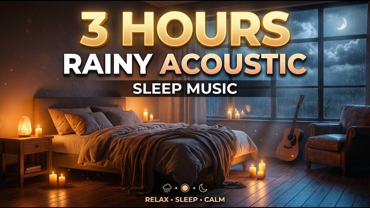 3 Hours Rainy Acoustic 🌧 Reflective Mood | Drowsy Tape | Can’t Sleep? 🌙