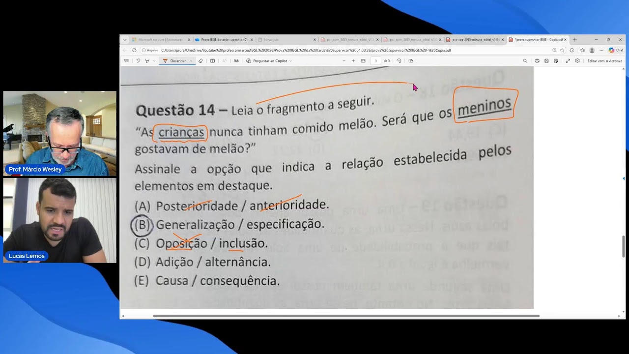 Correção IBGE - Primeiras impressões da prova. PORTUGUÊS