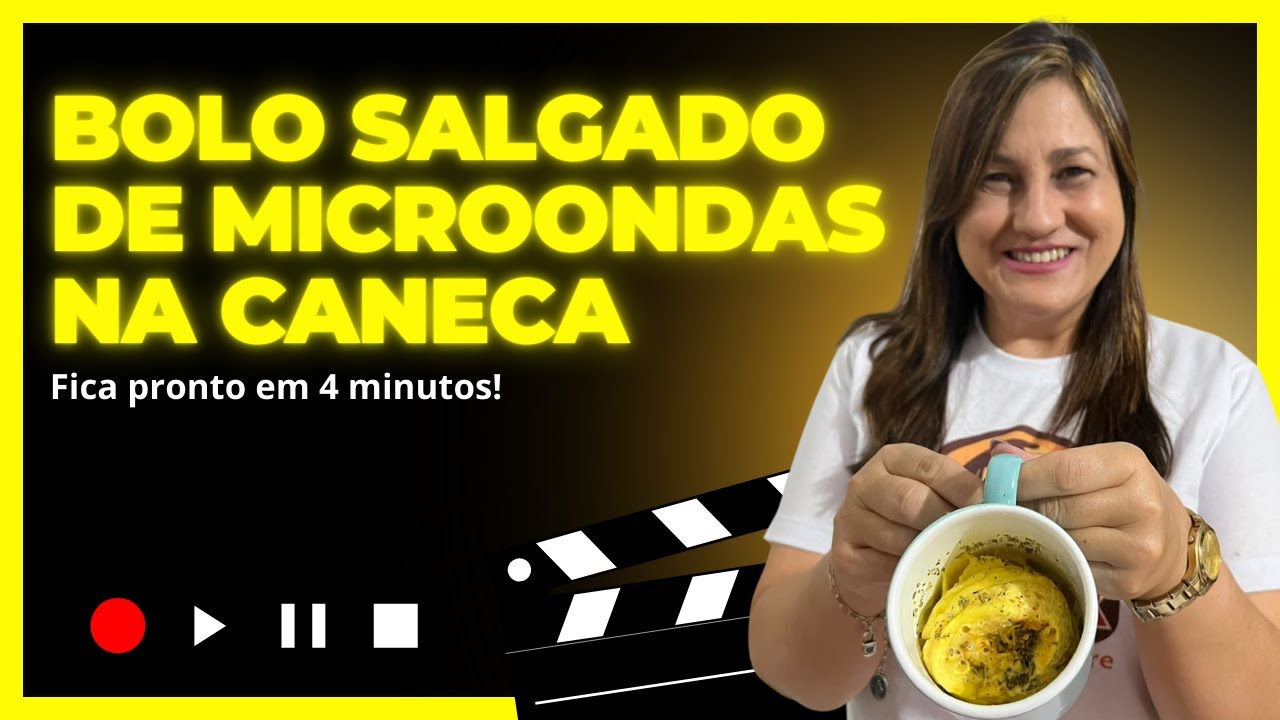✅ BOLO SALGADO DE MICROONDAS NA CANECA | RECEITAS CON AMORE (Fica pronto em 4 minutos!)