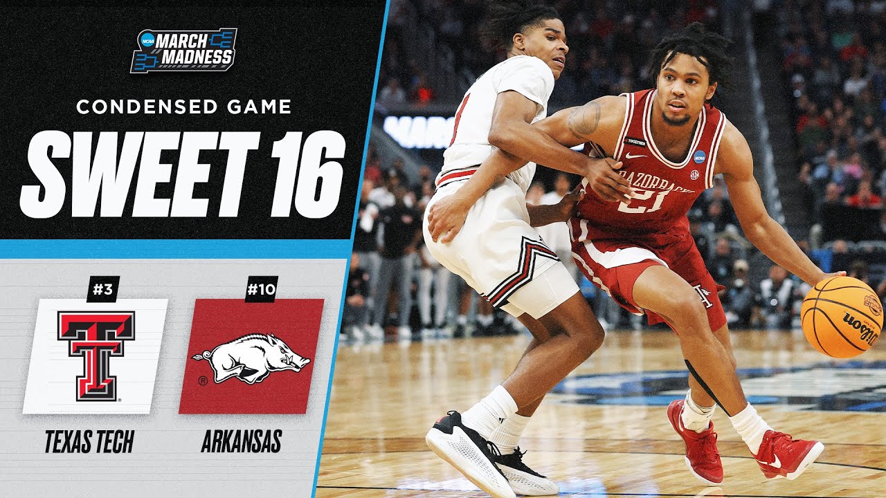 Texas Tech vs. Arkansas - Sweet 16 NCAA tournament extended highlights