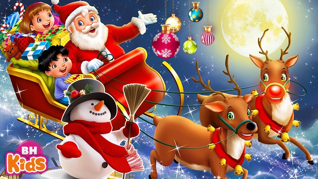 Nhạc Giáng Sinh Ông Già Noel Cưỡi Tuần Lộc Đi Phát Quà - Chiếc Xe Nai, Bé Vui Noel