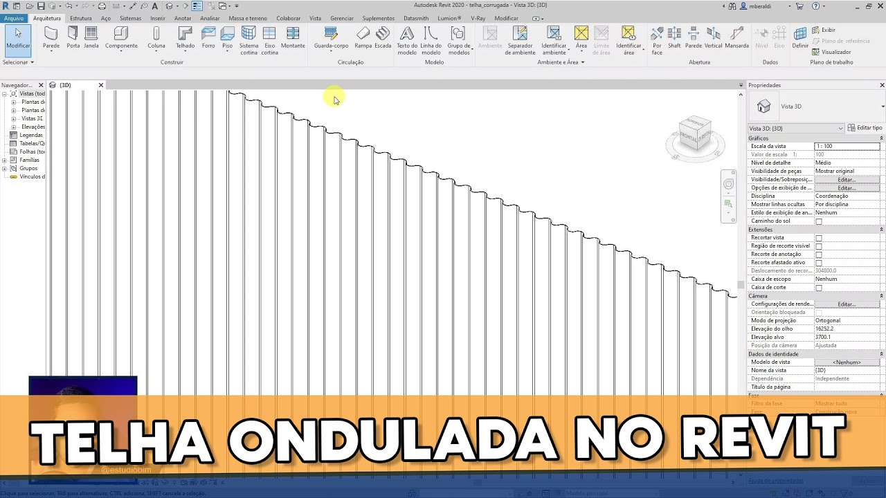 Como criar Telhas Onduladas no Revit