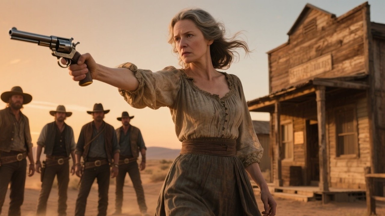 Outlaws Corner a Frail Widow — Unaware She Once Commanded the Territory’s Deadliest Gang | Emotional