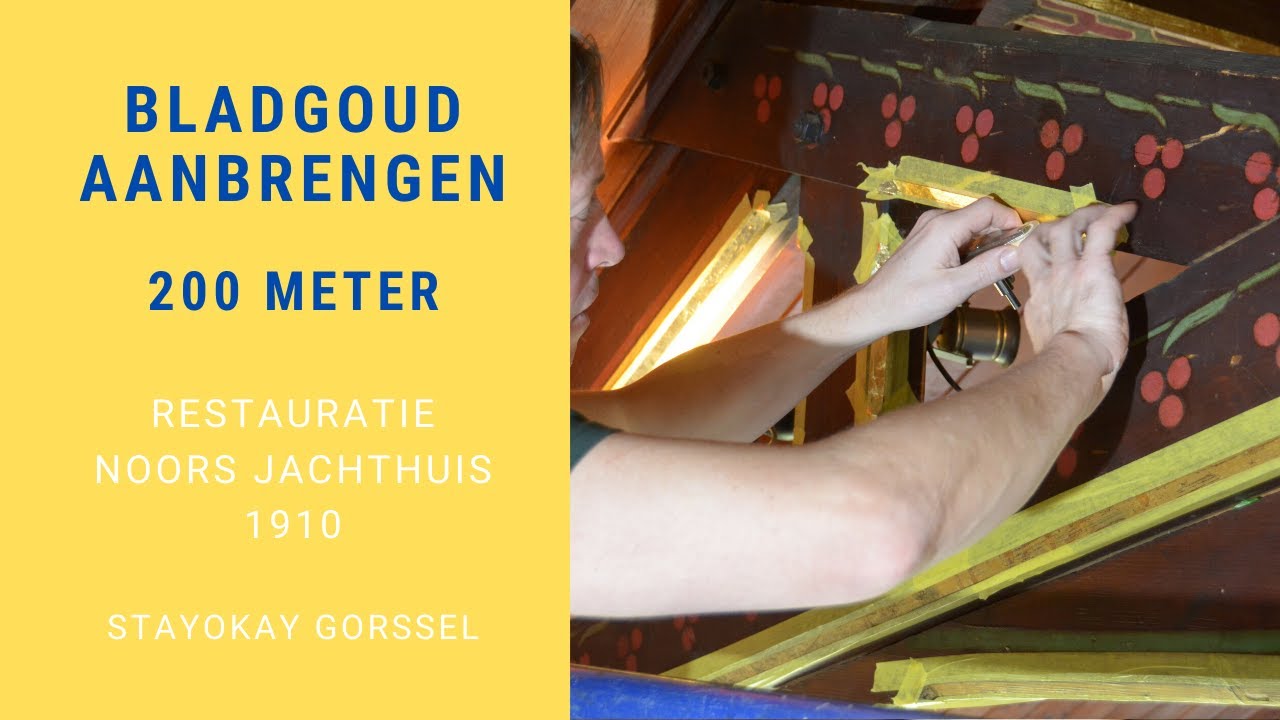 Bladgoud plakken & Restauratie Decoratieve Beschildering Stayokay Gorrsel