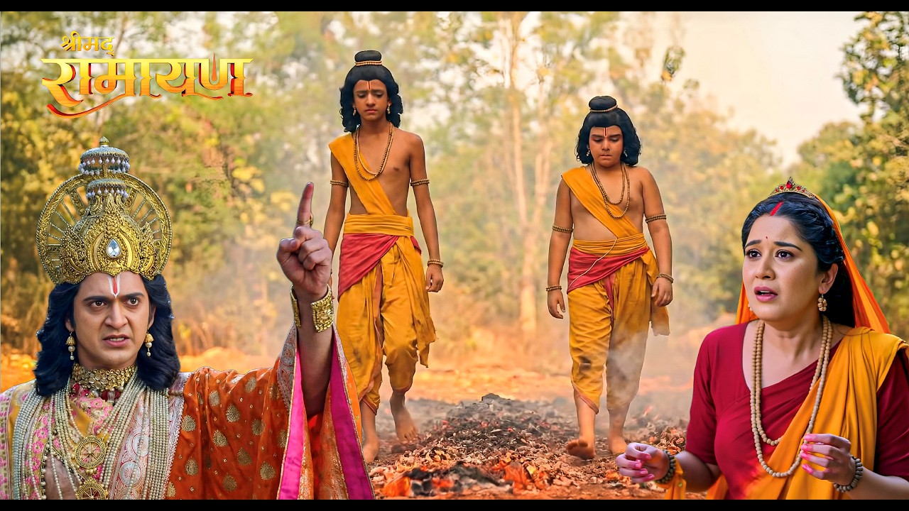 क्रोधित श्रीराम का भयंकर फैसला! लव-कुश को मिली अंगारों पर चलने की सज़ा|| Shrimad Ramayan