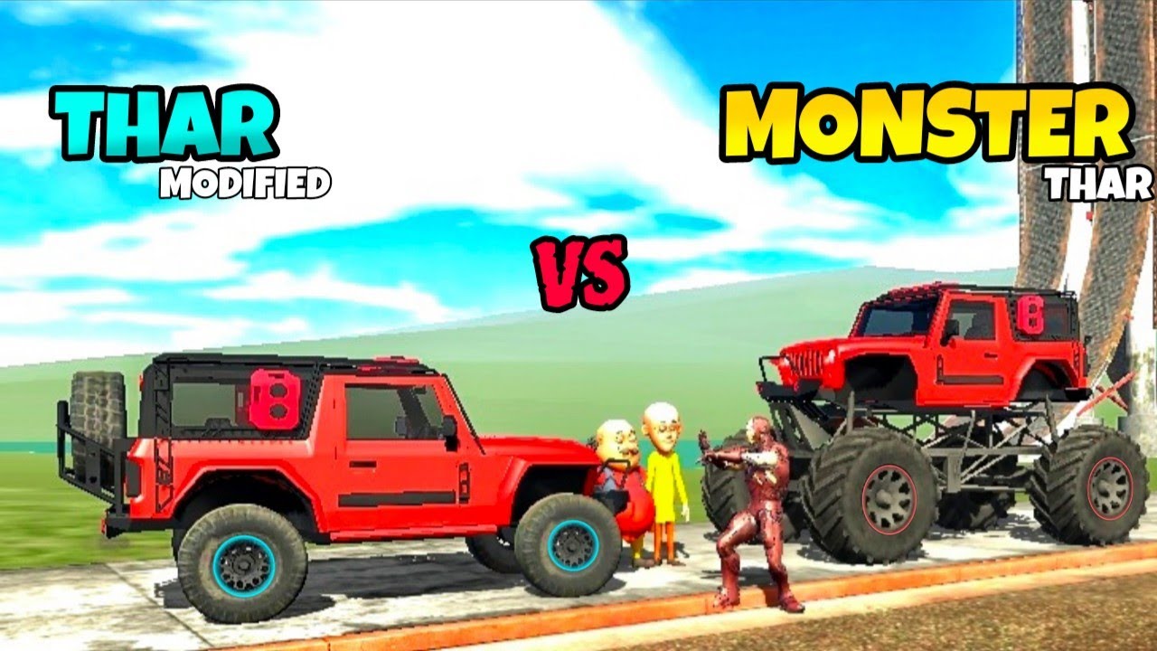 😱Thar (Modified) vs Monster Thar😈 Challenge - Indian Bike Driving 3d | Android Game,Android Gameplay