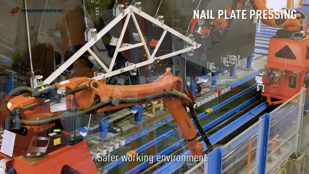Trussmatic's automatic roof truss line