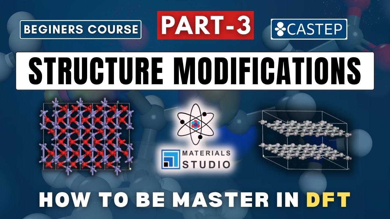Materials Studio | Complete Tutorial Part 3 | Modifying Crystal Structures (Doping, Supercell) #dft