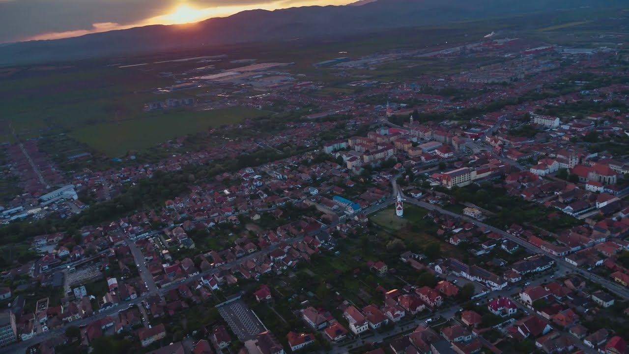 Aerial view of Sebes, Alba county, Romania-May 2024/Sebes, jud. Alba vazut de sus- mai 2024