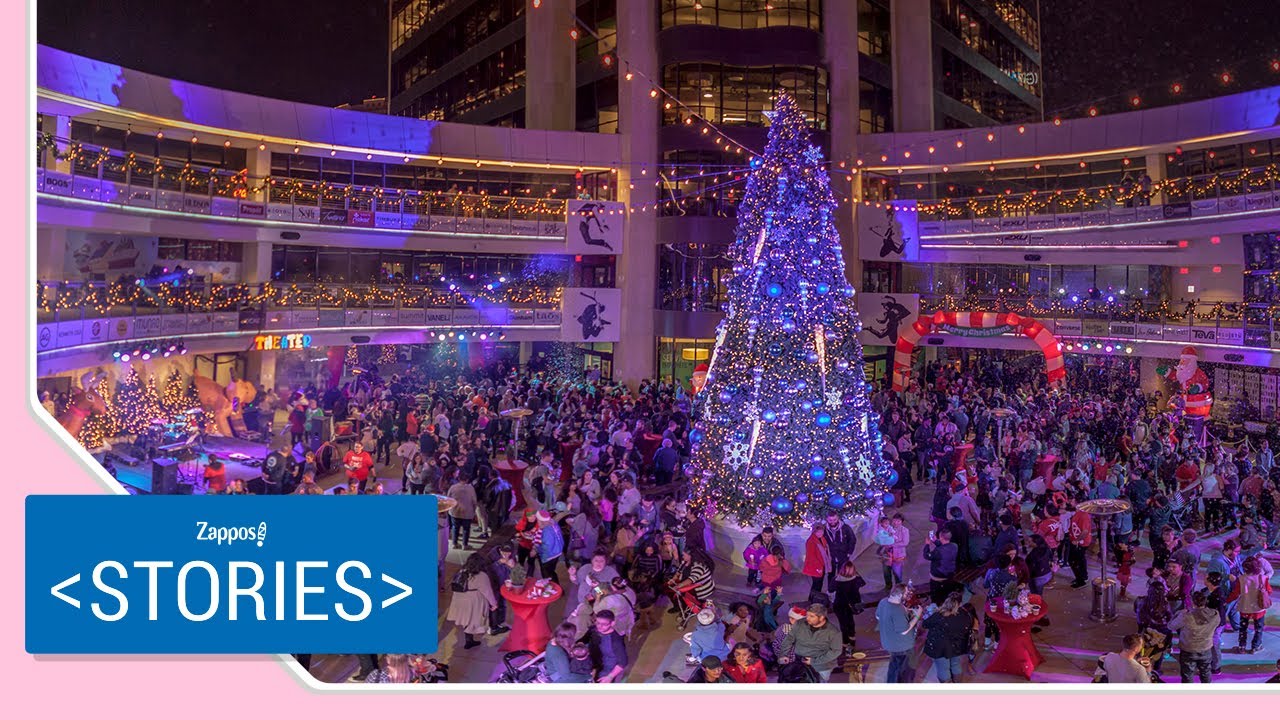 Zappos Lights Up 32-Foot Tall Holiday Tree During Winterfest | Zappos Stories