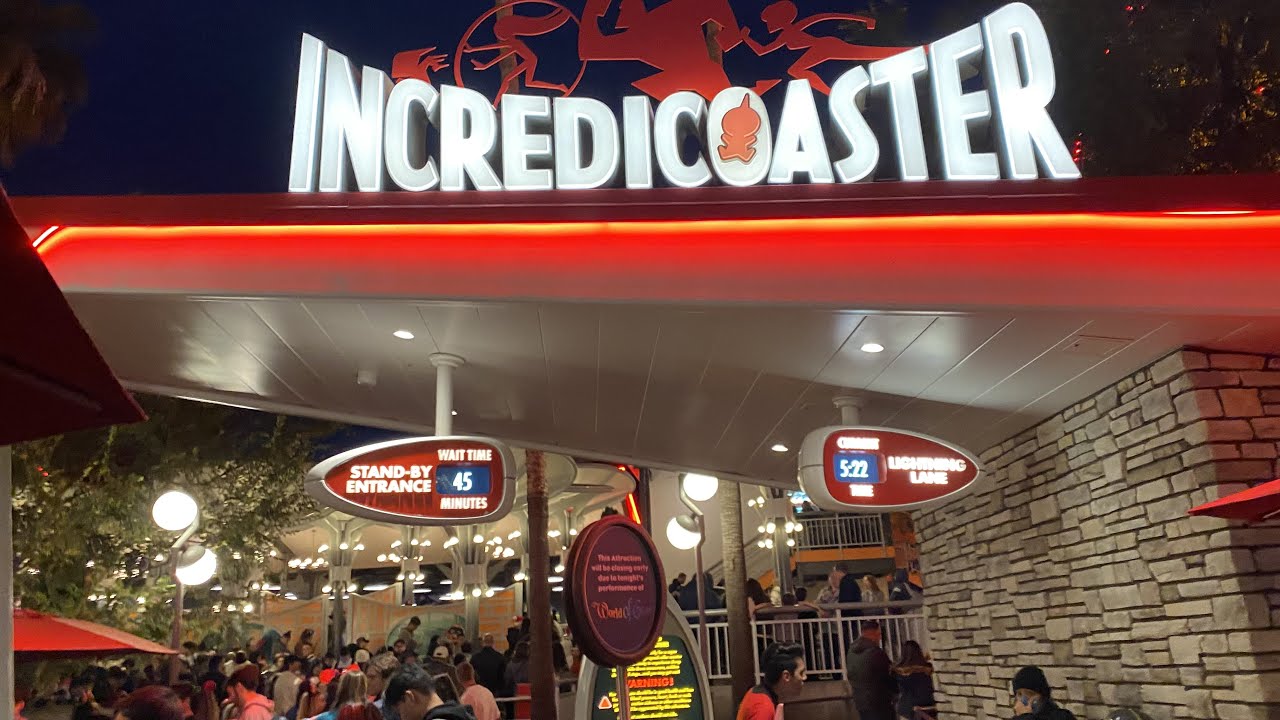 Incredicoaster at NIGHT Full Experience at Disney California Adventure Park December 6th, 2022