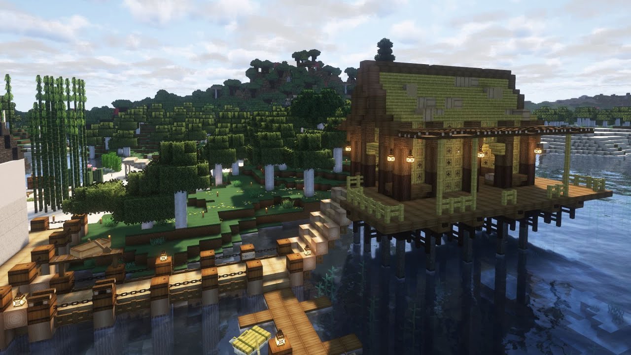 Chill With Me On This Fishing Dock in Minecraft