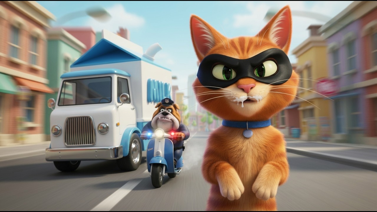 A Naughty Cat Stole a Milk Truck… The Police Couldn’t Believe Why! 🐱🥛
