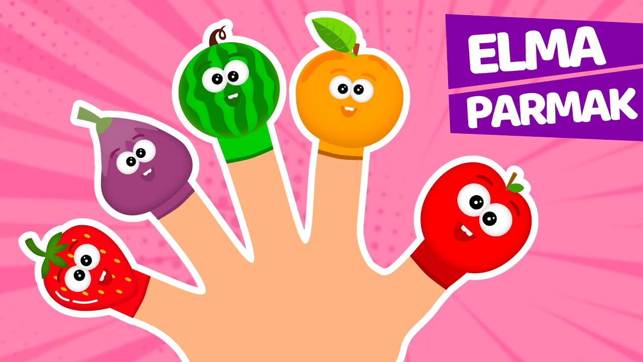 Elma Parmak Nerdesin 🍎 Parmak Ailesi 🖐 &Ccedil;ocuk Şarkısı 🎶 Meyveleri &Ouml;ğreniyorum