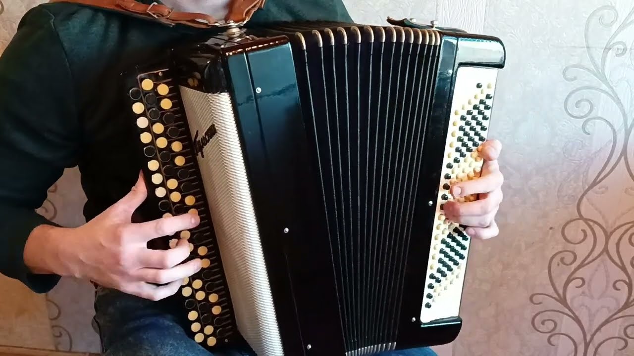 Баян тульский Терка с полным  диапазоном. Звучание.