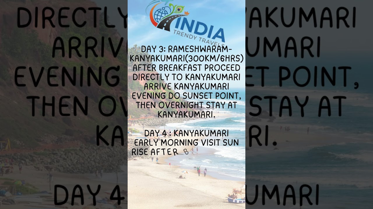 5N/6D South India Tour |Madurai Rameshwaram Kanyakumari Trivandrum 