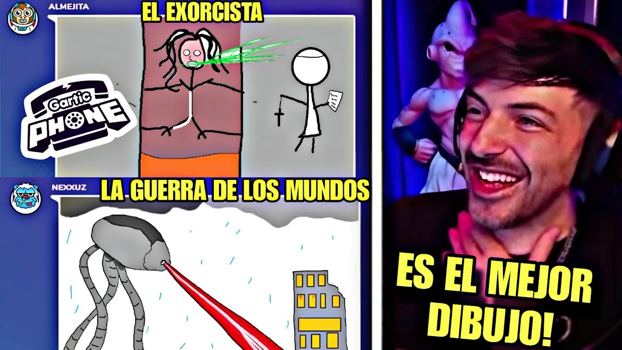 NEXXUZ Y LOS ARKEANOS TIENEN LA PARTIDA CON MÁS RISAS AL JUGAR GARTIC PHONE CATEGORÍA - PELÍCULAS 🎥😎