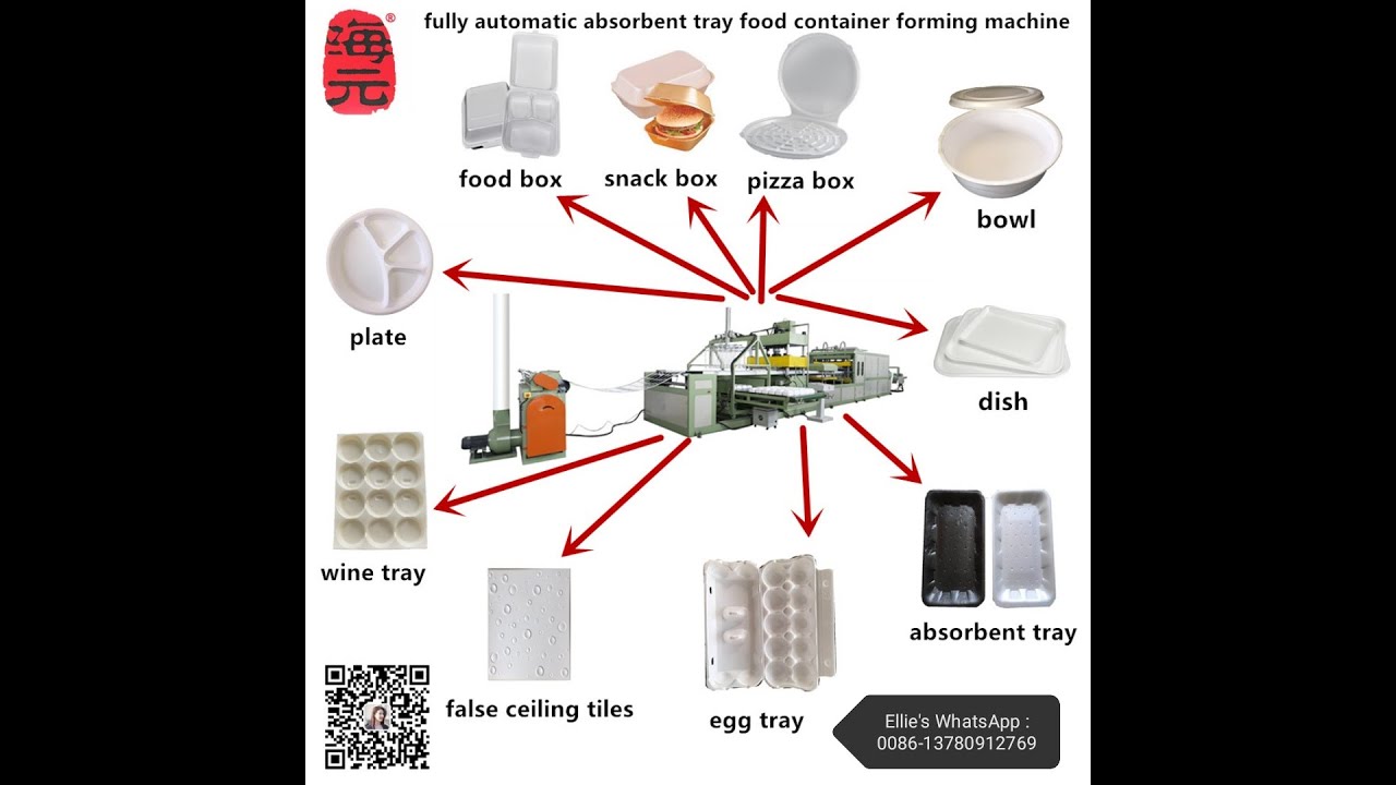 polystyrene PS foam food dish making machine production line 5 , Ellie's WhatsApp : 008613780912769