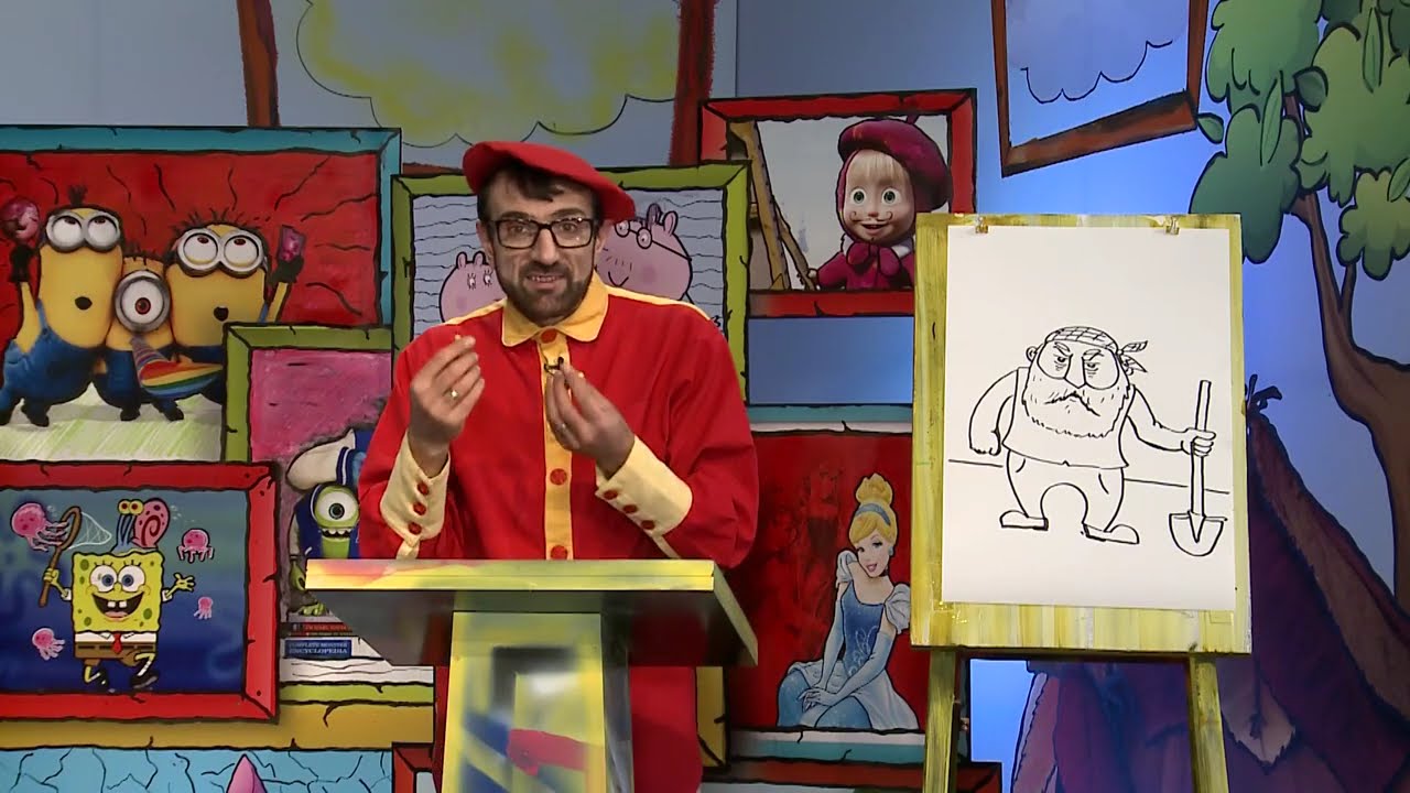 How to Draw a Farmer Grandpa | Step by Step for Kids #Multiknik N618