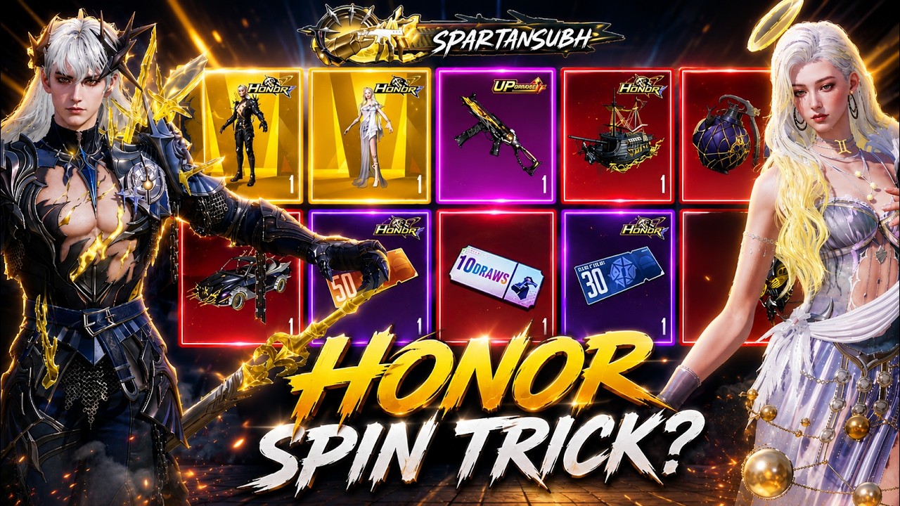 🤔 100+ FREE HONOR SPIN VOUCHER BY BGMI ? || HONOR SPIN COMPLETE TIPS AND CALCULATION.