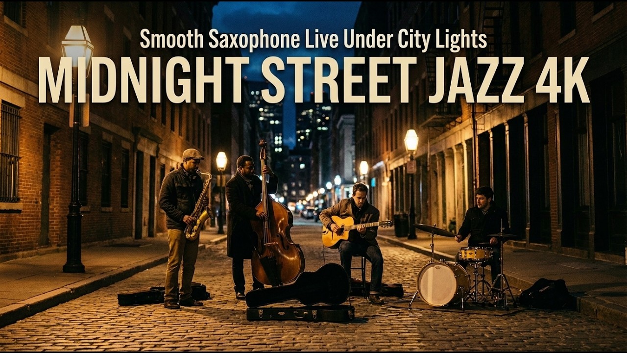 Midnight Street Jazz 4K – Smooth Saxophone Live Under City Lights